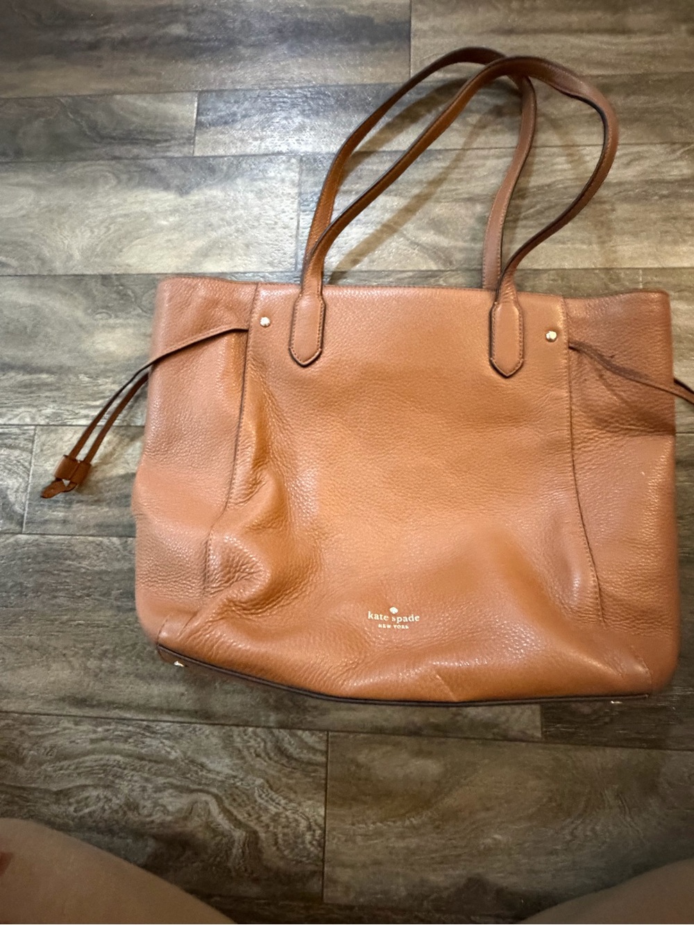 kate spade Cognac Pebbled Leather Tote